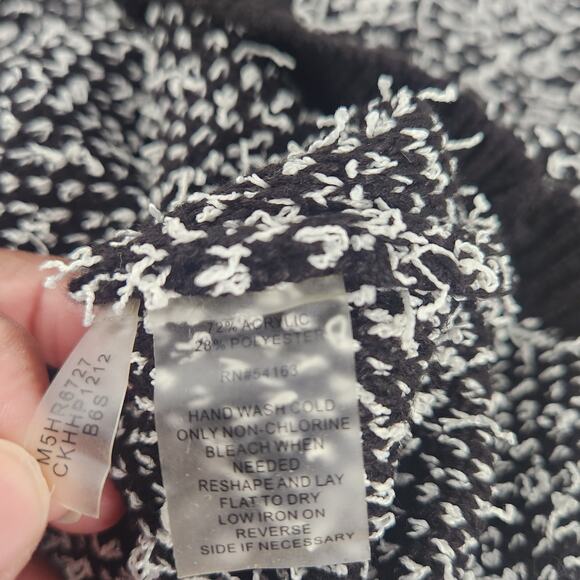 Calvin Klein Eyelash Textured Knee Length Pencil Skirt Large Black Cozy Office - Picture 4 of 7